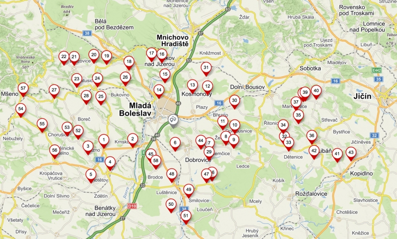 Sýčci - mapa